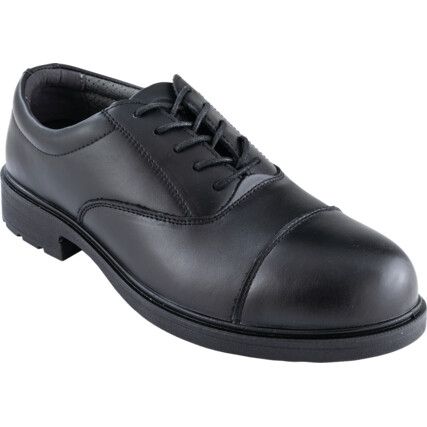 Unisex Composite Oxford Safety Shoes, Size 6, Black, Leather Upper, Composite Toe Cap, S3, EN ISO 20345:2011