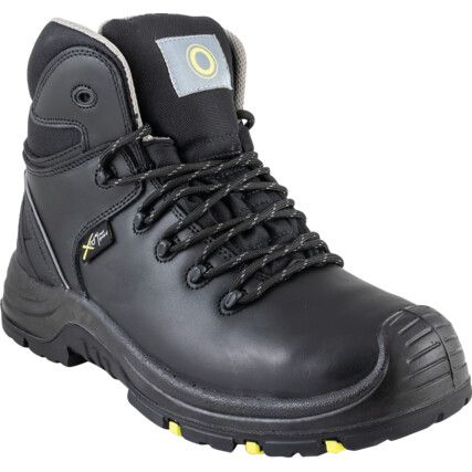 Metatarsal Safety Boots, Size, 6, Black, Leather Upper, Composite Toe Cap