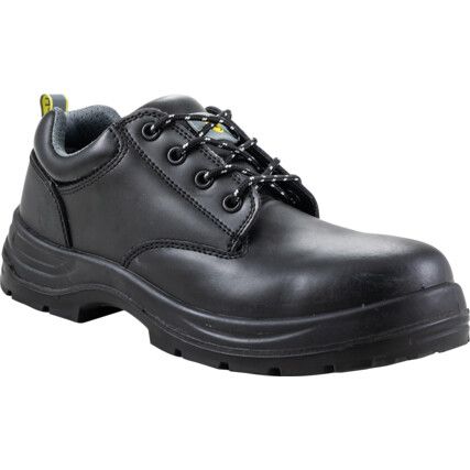 Unisex Composite Safety Shoes, Size 9, Black, Leather Upper, Composite Toe Cap, S3, EN ISO 20345:2011