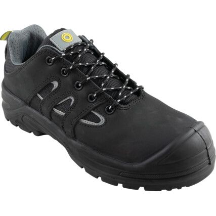 TMF Unisex Safety Trainers, Size 13, Black, Leather Upper, Composite Toe Cap, S3, EN ISO 20345:2011