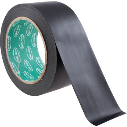 Adhesive, Hazard Tape, PVC, Black, 50mm x 33m