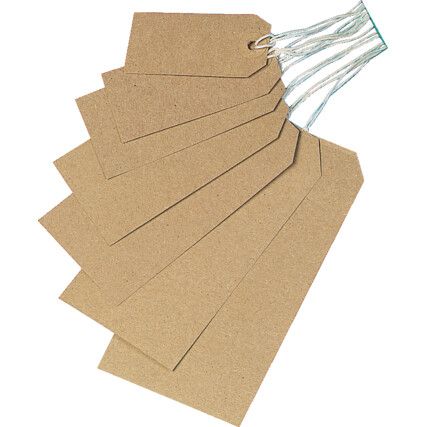 Strung Tags Size 5 - 120x60 mm - Buff (Box of 1000)