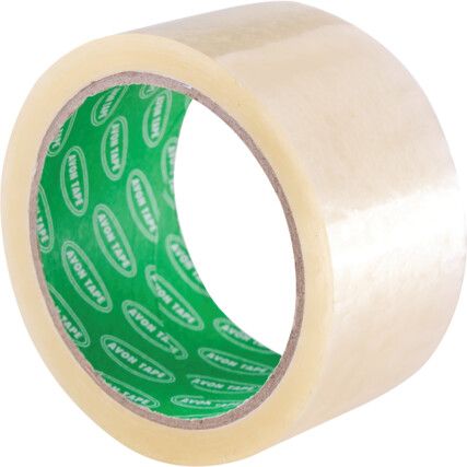 Packaging Tape, Polypropylene, Clear, 48mm x 66m