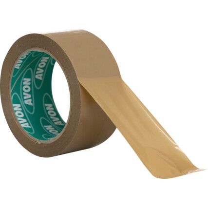 Packaging Tape, Vinyl, Brown, 48mm x 66m