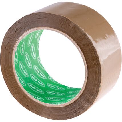 Packaging Tape, Vinyl, Brown, 50mm x 66m