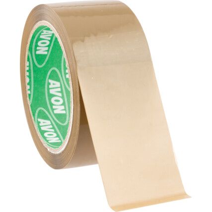 Packaging Tape, Polypropylene, Brown, 48mm x 66m