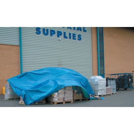 Polyethylene, Tarpaulin, 3.45m x 6.85m, Blue