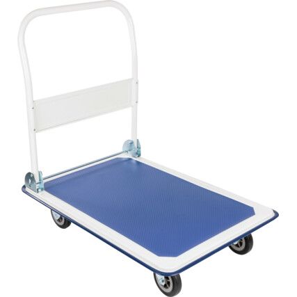 Folding Trolley, Plastic/Steel, 300kg, 2 x Swivel Castors/Fixed Castors, 610mm x 140mm x 910mm