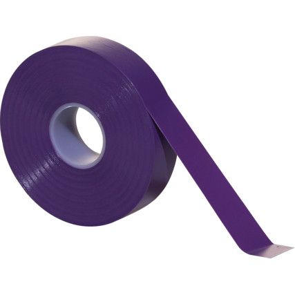 Electrical Tape, PVC, Purple, 19mm x 33m, Pack of 1