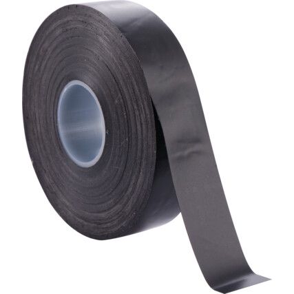 Electrical Tape, PVC, Black, 19mm x 33m, Pack of 1