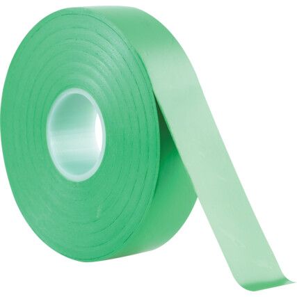 Electrical Tape, PVC, Green, 19mm x 33m, Pack of 1