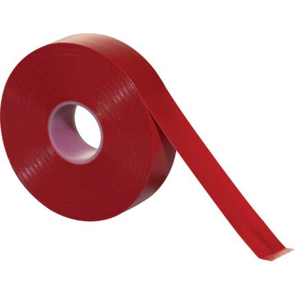 Electrical Tape, PVC, Red, 19mm x 33m, Pack of 1