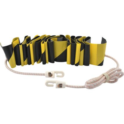 Z Barrier, PVC, Black/Yellow