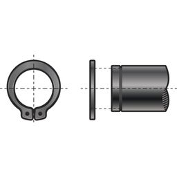 External Circlip, Spring Steel, DIN 471 - Metric thumbnail-0